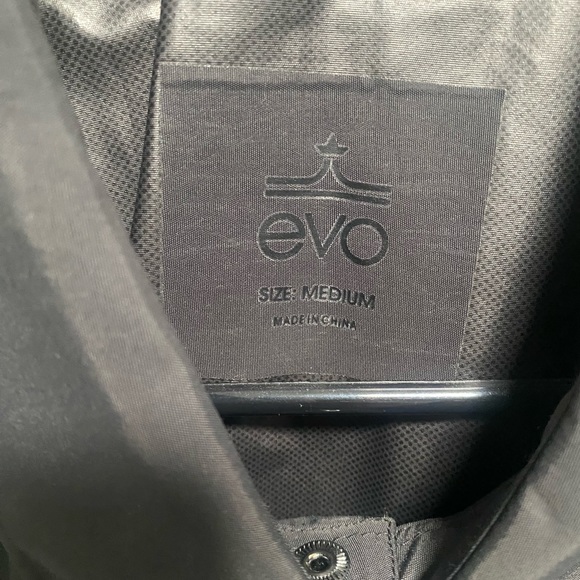 evo black Ballard Coaches Jacket water resistant snap closure windbreaker - Picture 5 of 5